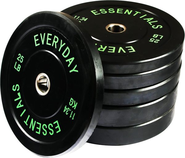 Olympic Barbell 2-Inch Rubber Bumper Plate Weight Set for Strength Training, Multiple Options - Image 33