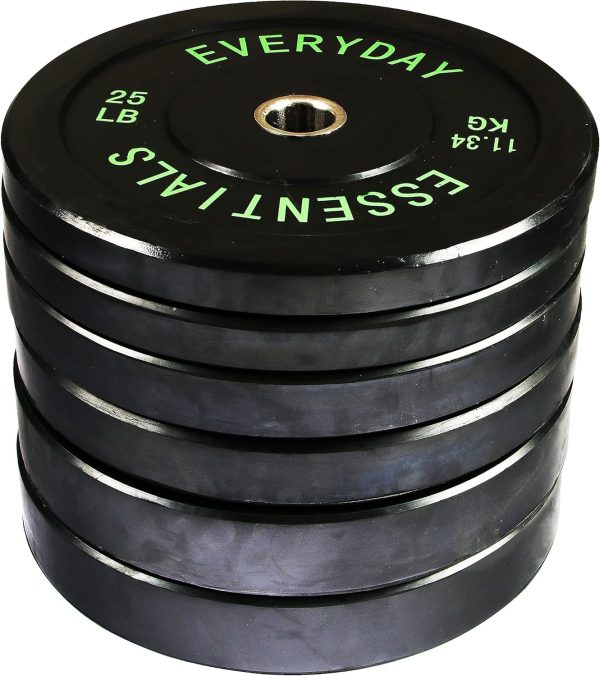 Olympic Barbell 2-Inch Rubber Bumper Plate Weight Set for Strength Training, Multiple Options - Image 34