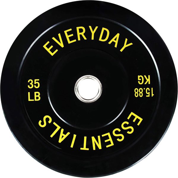 Olympic Barbell 2-Inch Rubber Bumper Plate Weight Set for Strength Training, Multiple Options - Image 80