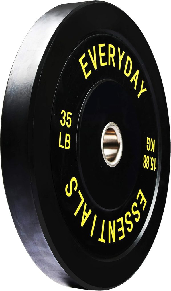 Olympic Barbell 2-Inch Rubber Bumper Plate Weight Set for Strength Training, Multiple Options - Image 81