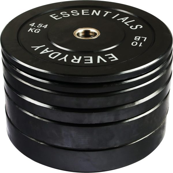 Olympic Barbell 2-Inch Rubber Bumper Plate Weight Set for Strength Training, Multiple Options - Image 93