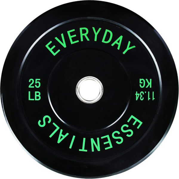 Olympic Barbell 2-Inch Rubber Bumper Plate Weight Set for Strength Training, Multiple Options - Image 105