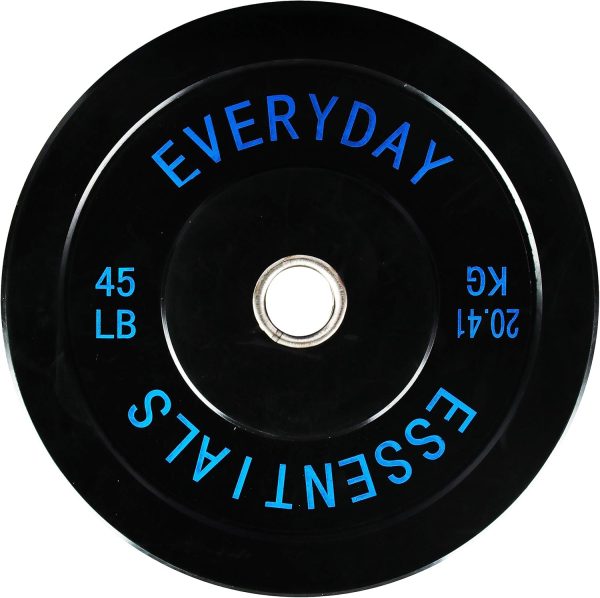 Olympic Barbell 2-Inch Rubber Bumper Plate Weight Set for Strength Training, Multiple Options - Image 107
