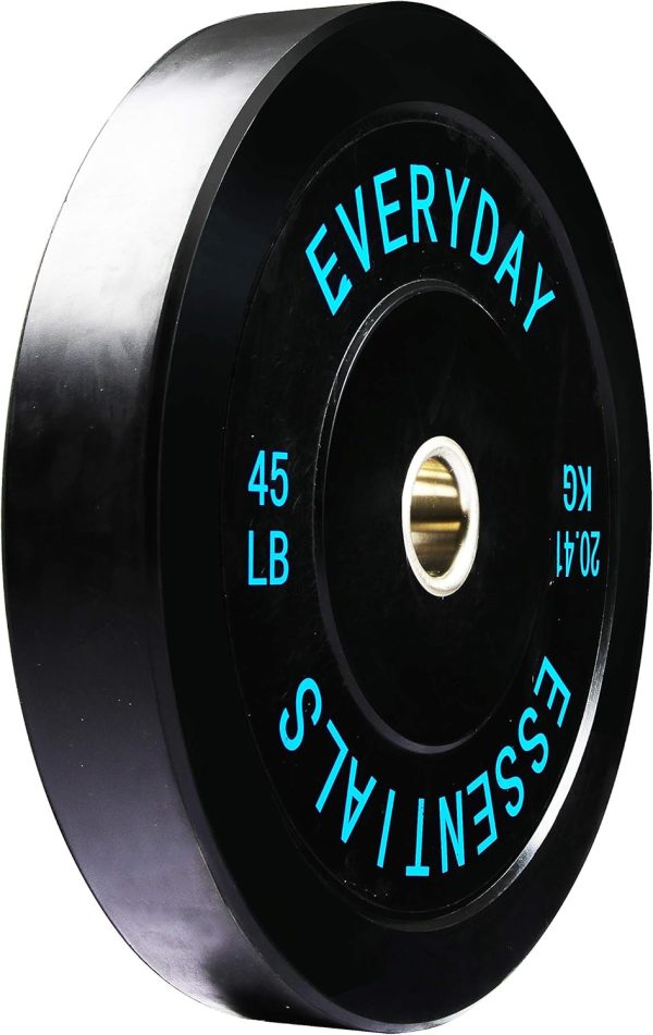 Olympic Barbell 2-Inch Rubber Bumper Plate Weight Set for Strength Training, Multiple Options - Image 108