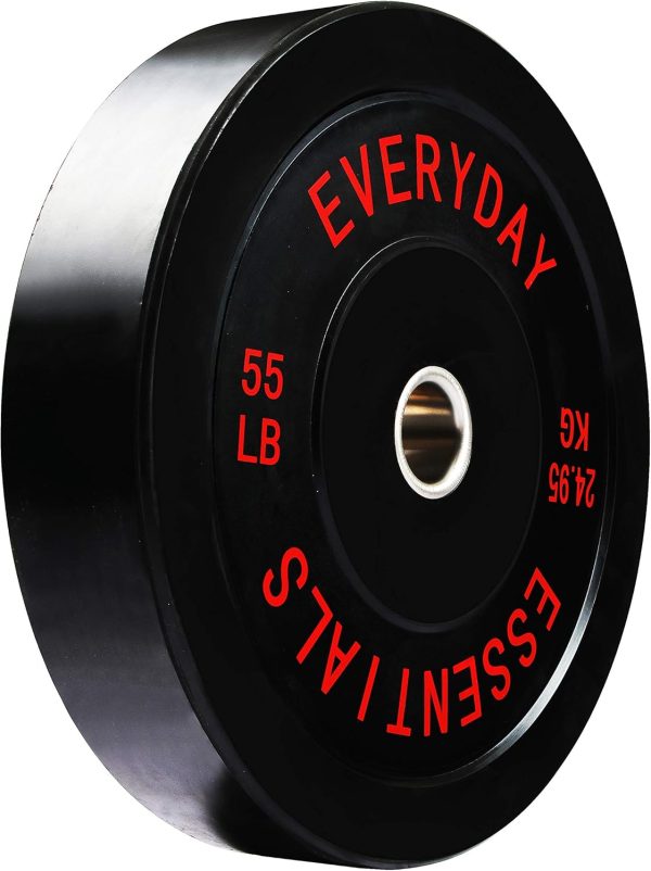 Olympic Barbell 2-Inch Rubber Bumper Plate Weight Set for Strength Training, Multiple Options - Image 126
