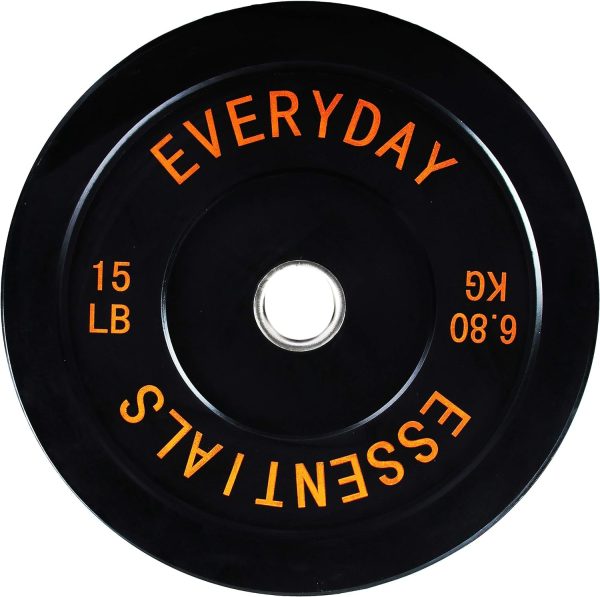 Olympic Barbell 2-Inch Rubber Bumper Plate Weight Set for Strength Training, Multiple Options - Image 127