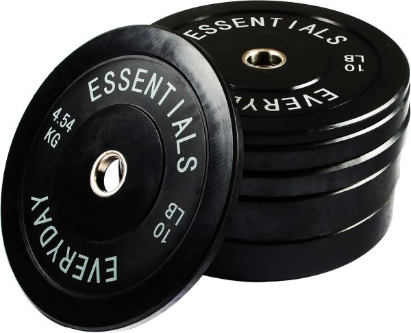 Olympic Barbell 2-Inch Rubber Bumper Plate Weight Set for Strength Training, Multiple Options - Image 92