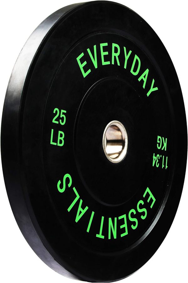 Olympic Barbell 2-Inch Rubber Bumper Plate Weight Set for Strength Training, Multiple Options - Image 106