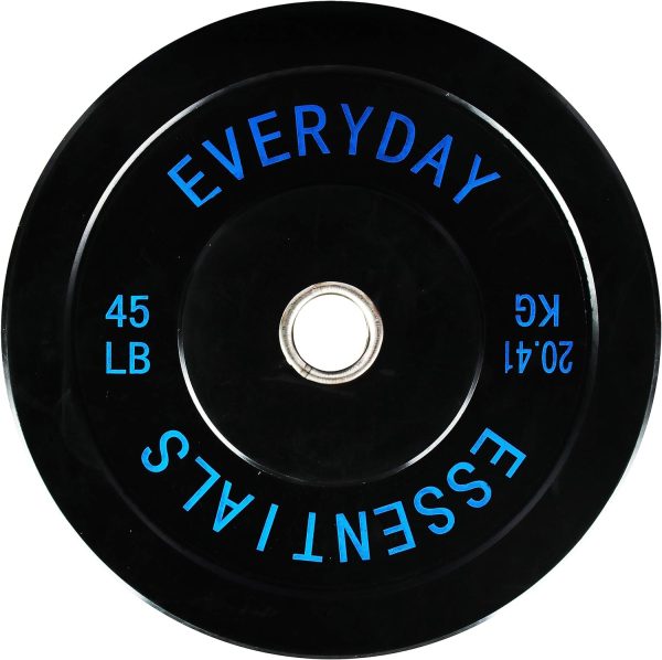 Olympic Barbell 2-Inch Rubber Bumper Plate Weight Set for Strength Training, Multiple Options - Image 107