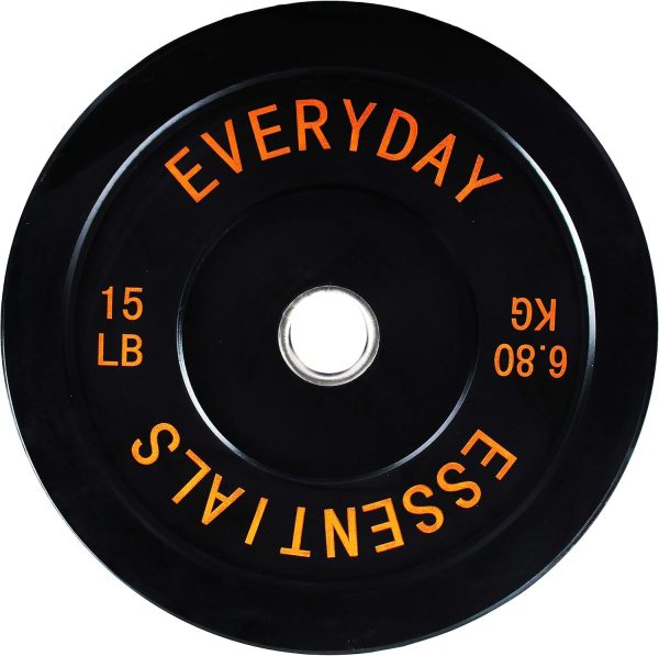 Olympic Barbell 2-Inch Rubber Bumper Plate Weight Set for Strength Training, Multiple Options - Image 127