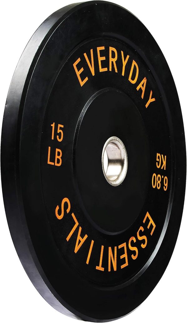 Olympic Barbell 2-Inch Rubber Bumper Plate Weight Set for Strength Training, Multiple Options - Image 128
