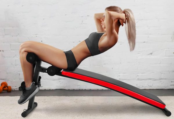 Sit Up Bench Utility Bench Crunch Ab Bench for Strength Training and Home Gym Workouts