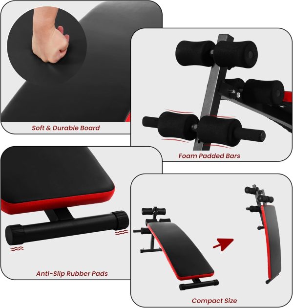 Sit Up Bench Utility Bench Crunch Ab Bench for Strength Training and Home Gym Workouts - Image 2