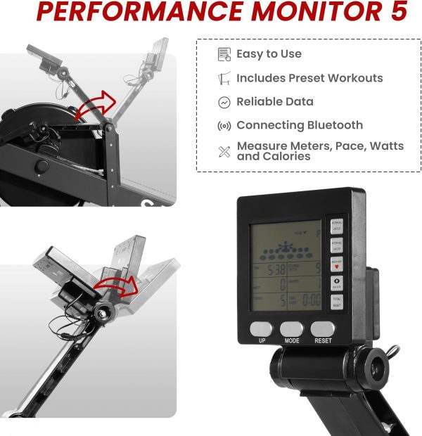 Rowing Machine for Home, Professional Indoor Rowers, Wind Resistance Rowers with LCD Display - Image 2