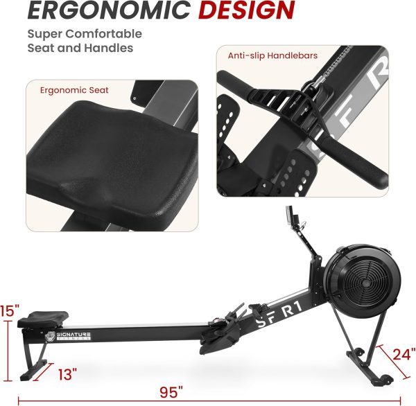 Rowing Machine for Home, Professional Indoor Rowers, Wind Resistance Rowers with LCD Display - Image 4