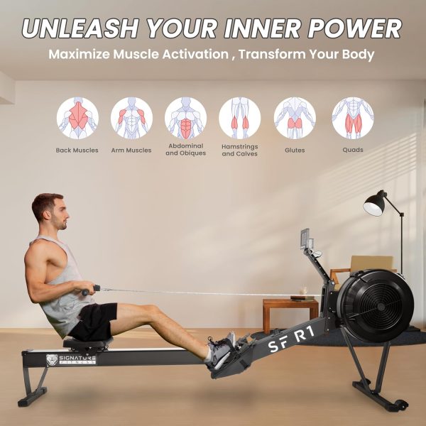 Rowing Machine for Home, Professional Indoor Rowers, Wind Resistance Rowers with LCD Display - Image 5