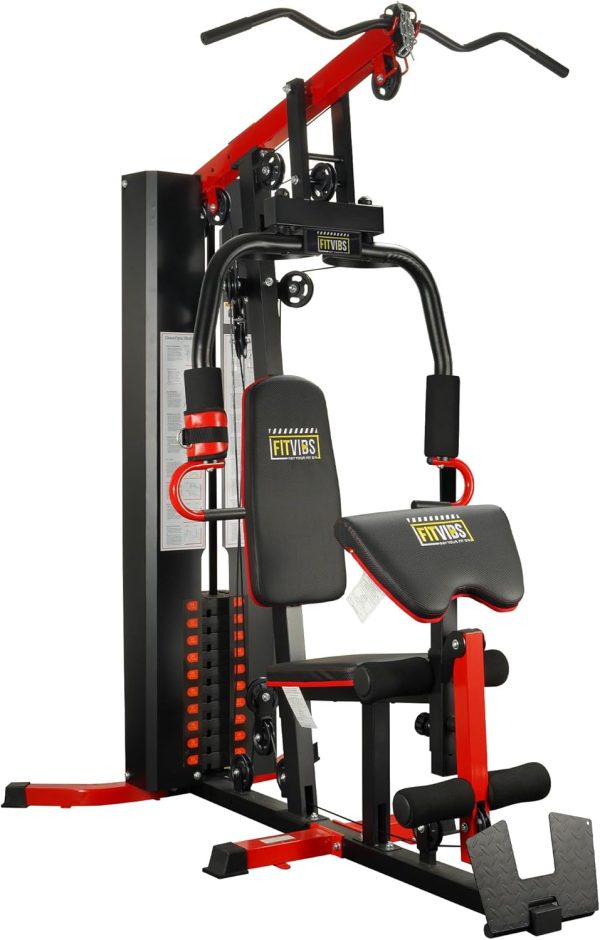 Home Gym, Multifunctional Workout Equipment with Leg Press, Exercise Equipment for Home with Pulley System