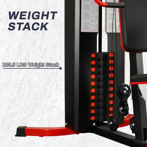 Home Gym, Multifunctional Workout Equipment with Leg Press, Exercise Equipment for Home with Pulley System - Image 4