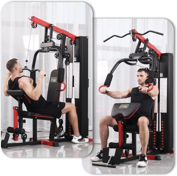 Home Gym, Multifunctional Workout Equipment with Leg Press, Exercise Equipment for Home with Pulley System - Image 6