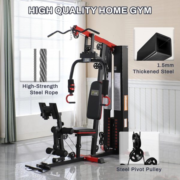 Home Gym, Multifunctional Workout Equipment with Leg Press, Exercise Equipment for Home with Pulley System - Image 10