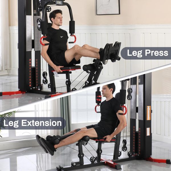 Home Gym, Multifunctional Workout Equipment with Leg Press, Exercise Equipment for Home with Pulley System - Image 11
