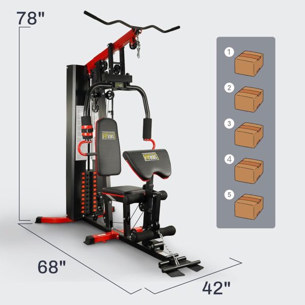 Home Gym, Multifunctional Workout Equipment with Leg Press, Exercise Equipment for Home with Pulley System - Image 14